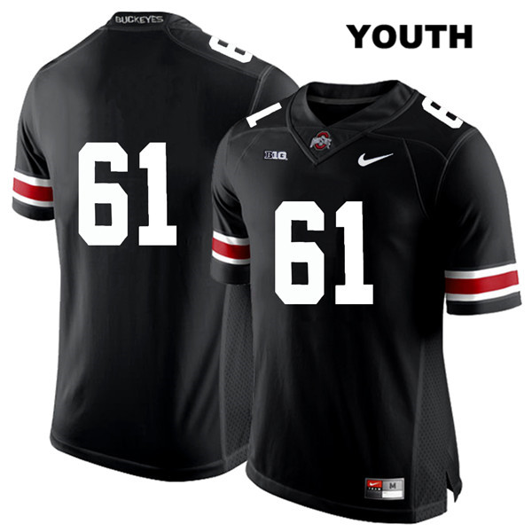 Ohio State Buckeyes Youth Gavin Cupp #61 White Number Black Authentic Nike No Name College NCAA Stitched Football Jersey XE19I27JR